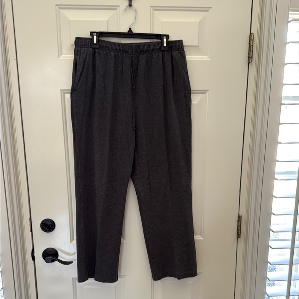 Grey cotton pants by Karen Scott 1X